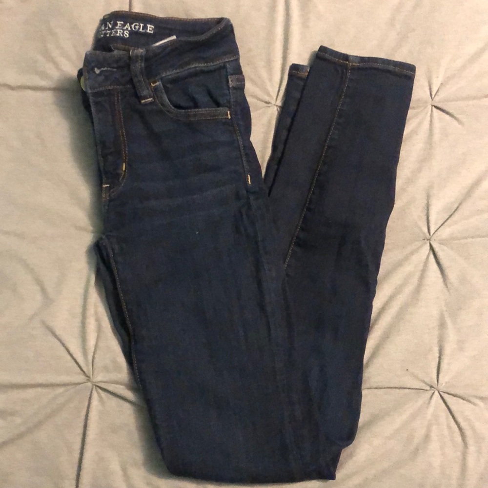 American Eagle dark wash super stretch jeggings